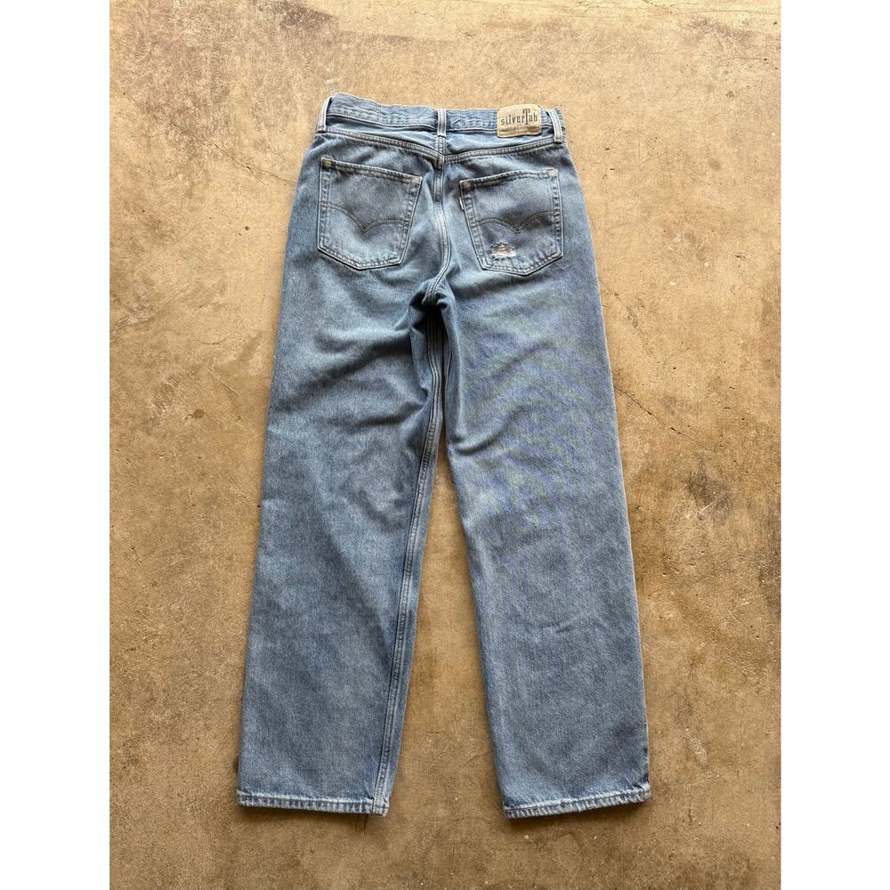 Levi's Silvertab '94 Baggy Cut Womens Lightwash Ripped Denim Jeans Size 28